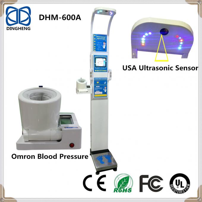 Échelle ultrasonique médicale de bmi de poids de taille de DHM-600A avec l'échelle médicale de taille et de poids de tension artérielle