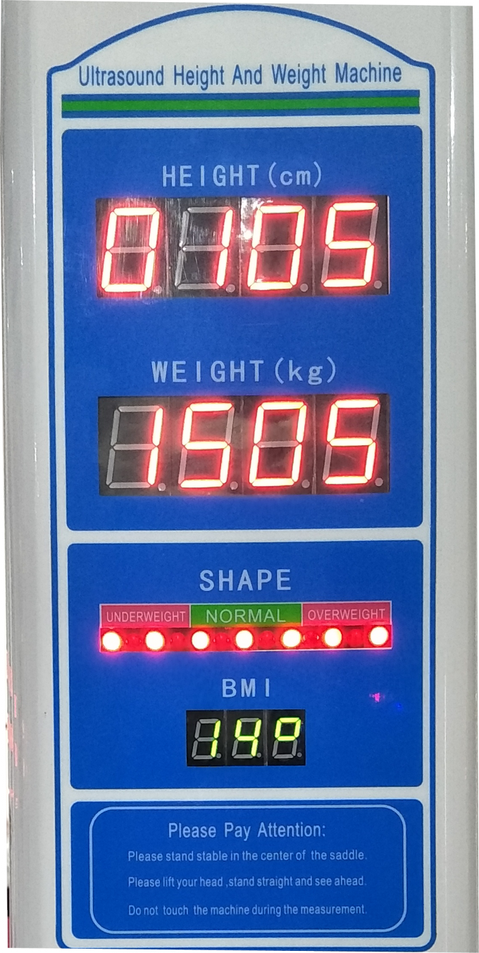machine de pesage de bmi avec la mesure de taille et à jetons