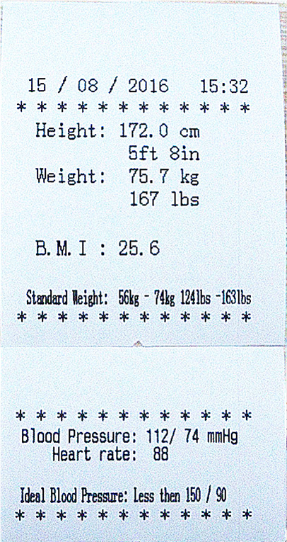 Machine 10w de balance de bébé à jetons de BMI/de mesure poids de bébé