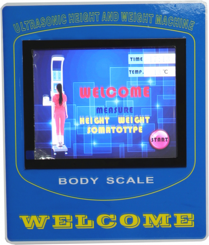 Machine de mesure à jetons médicale de poids de taille de composition en graisse du corps de BMI avec l'impression et la tension artérielle