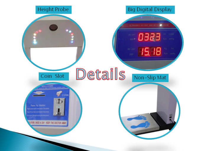 Garantie à jetons de 1 an d'échelle de taille et de poids de Digital d'analyse de Bmi